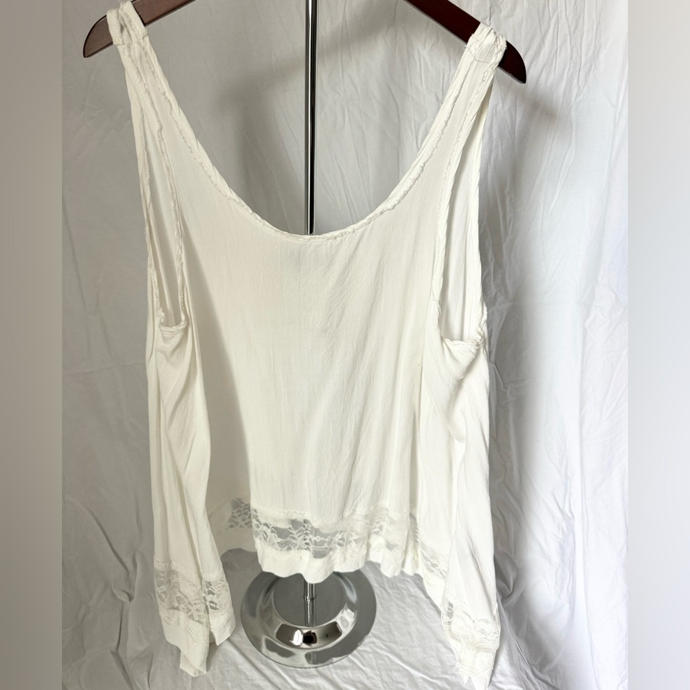 White flowy tank